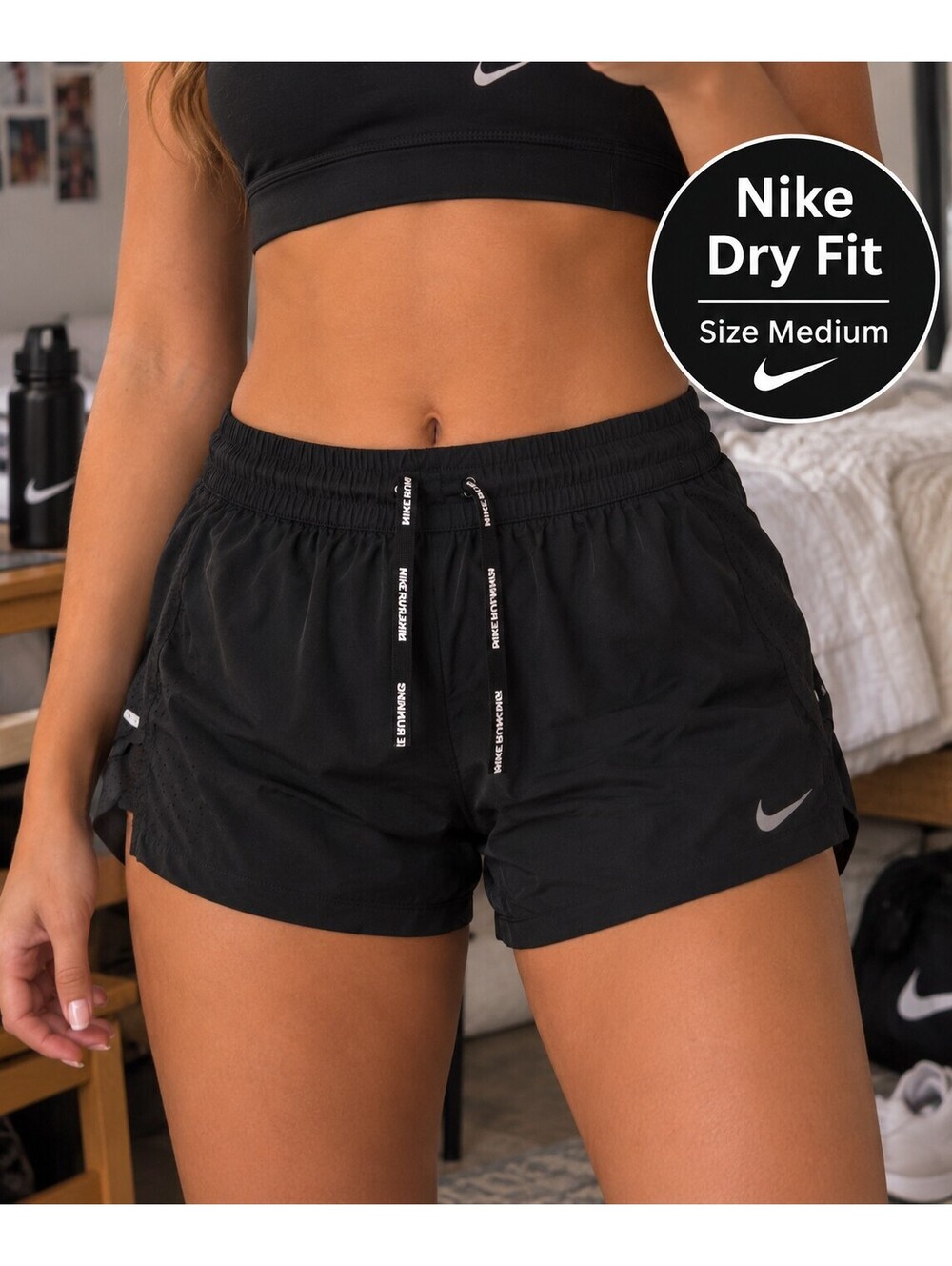 Nike | M | Dri-FIT Black Running Shorts